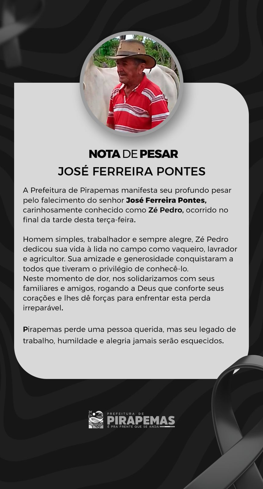 NOTA DE PESAR