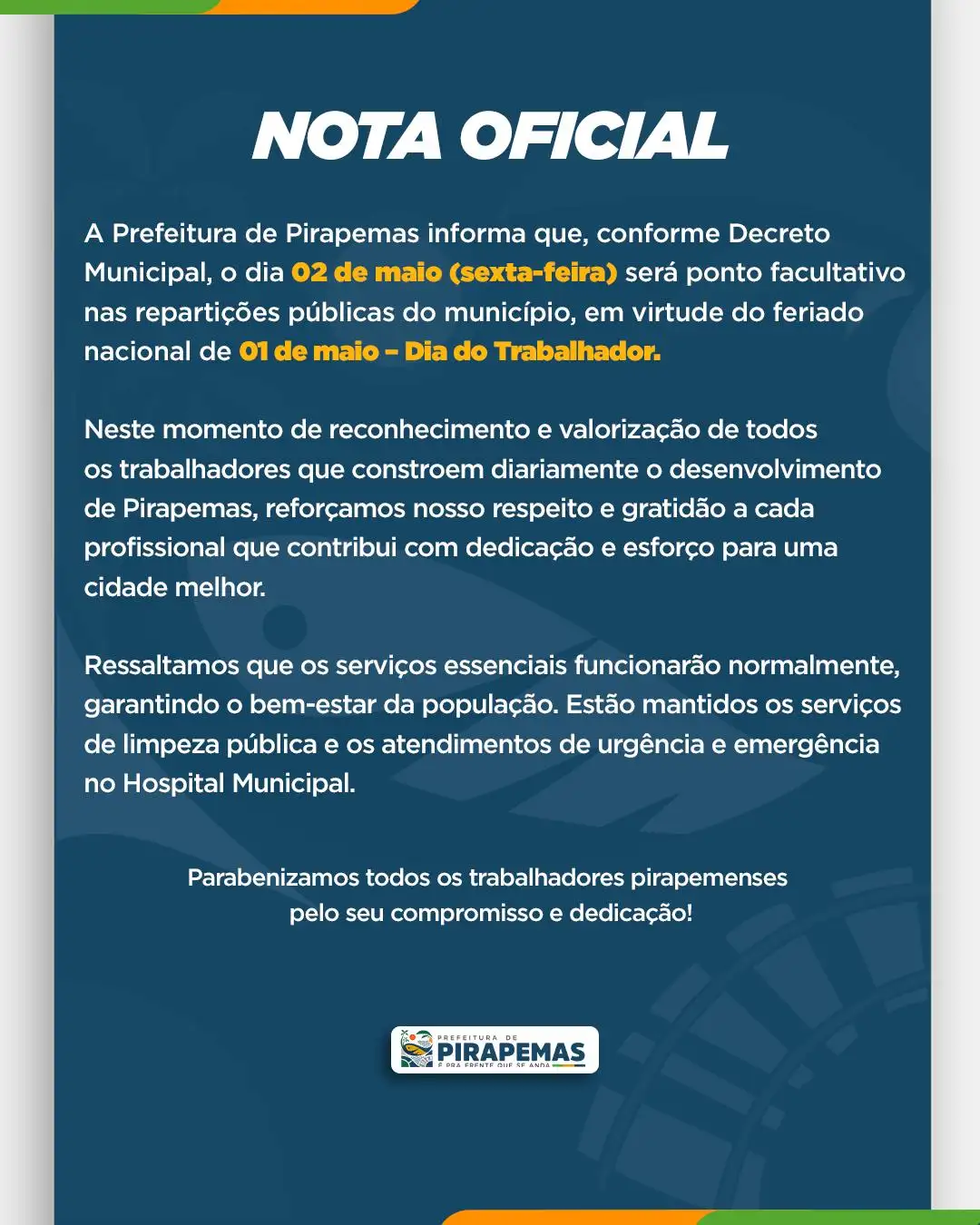 NOTA OFICIAL