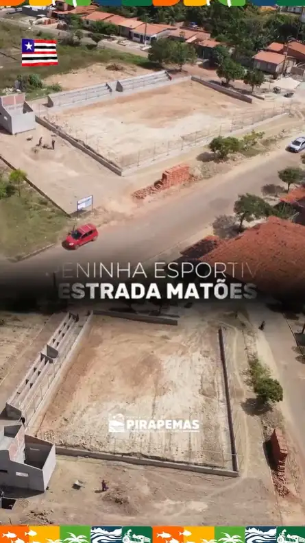 Obras da Nova Areninha Esportiva na Estrada Matões!