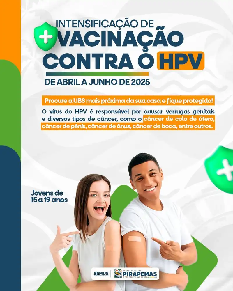 Vacinação contra o HPV para jovens de 15 a 19 anos