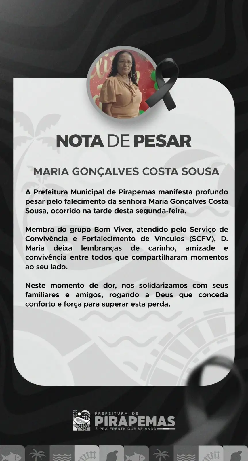 NOTA DE PESAR