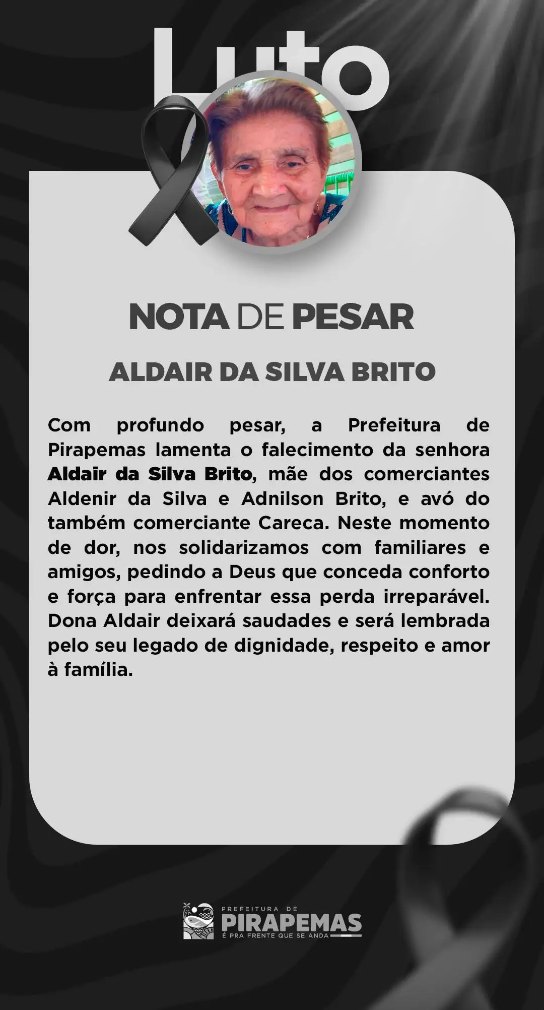 NOTA DE PESAR