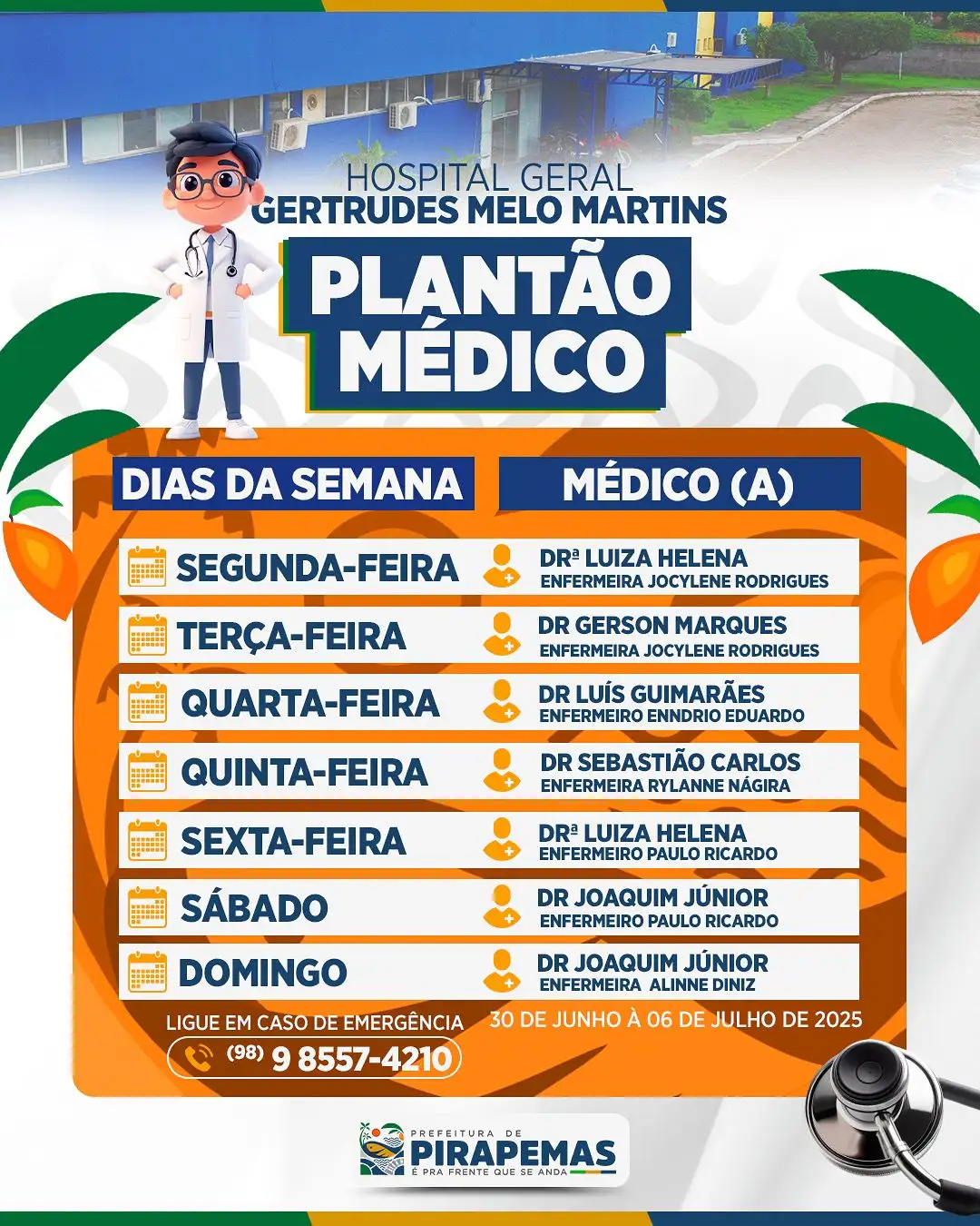 PLANTÃO MÉDICO!