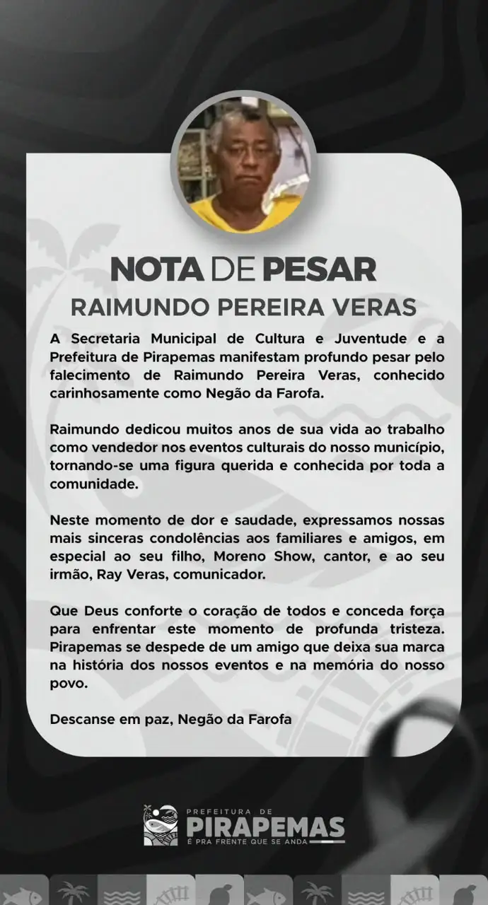 NOTA DE PESAR