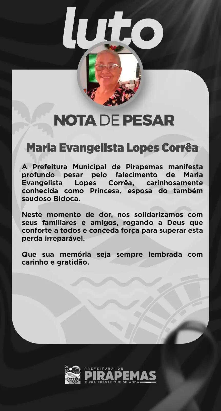 NOTA DE PESAR