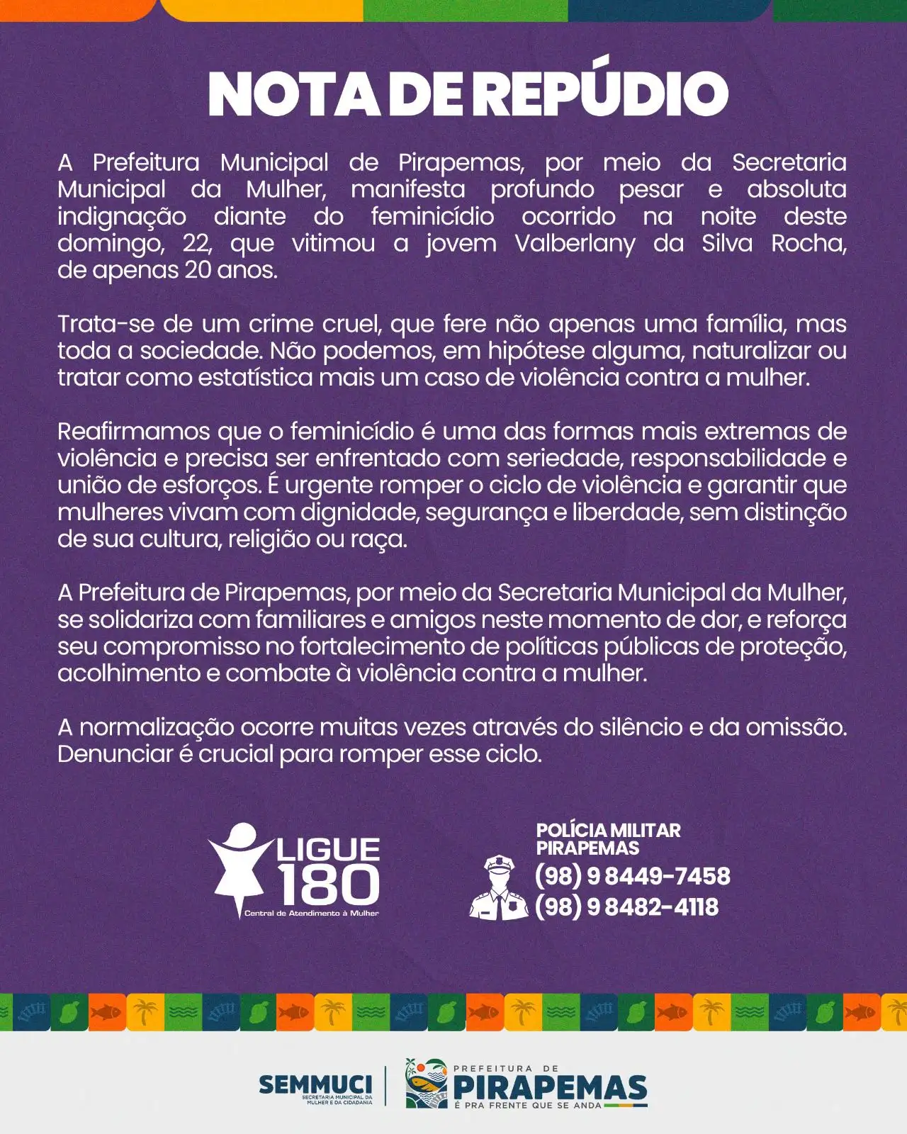 NOTA DE REPÚDIO