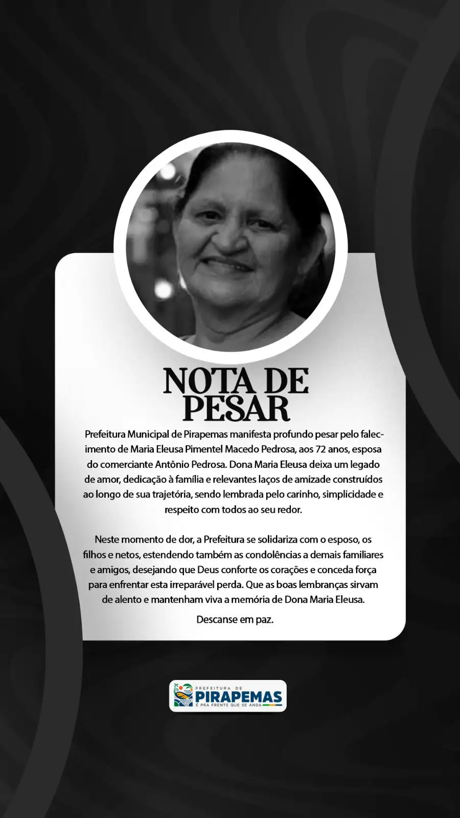 NOTA DE PESAR